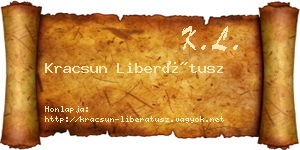 Kracsun Liberátusz névjegykártya